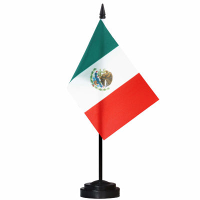 Mexico Deluxe Desk Flag Set - 6 x 4 Inch