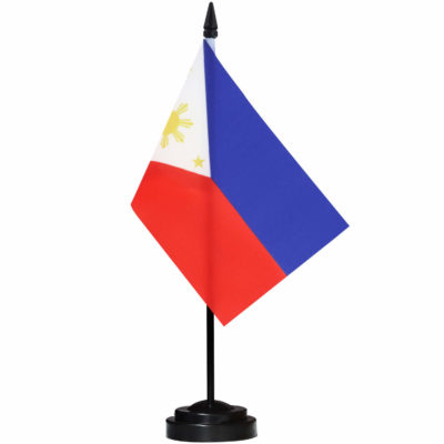 Philippines Deluxe Desk Flag Set - 6 x 4 Inch
