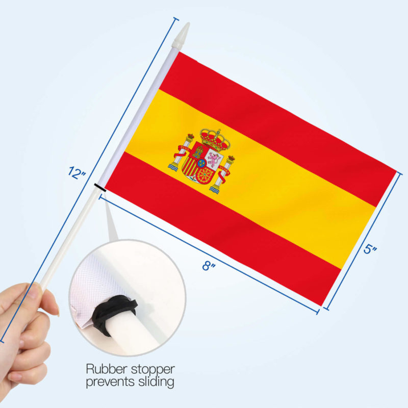 Spain Stick Flags 5x8 inch (Pack of 12) - Image 4