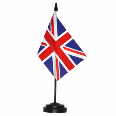 UK Deluxe Desk Flag Set - 6 x 4 Inch