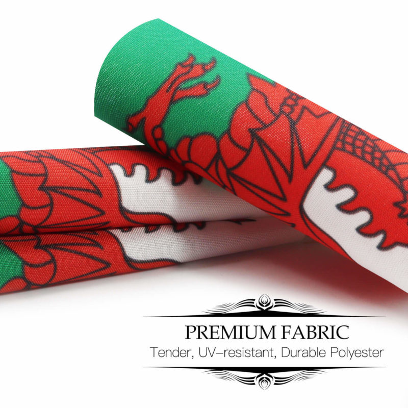 Wales Deluxe Desk Flag Set - 6 x 4 Inch - Image 5
