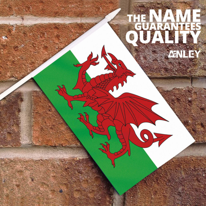 Wales Stick Flags 5x8 inch (Pack of 12) - Image 2