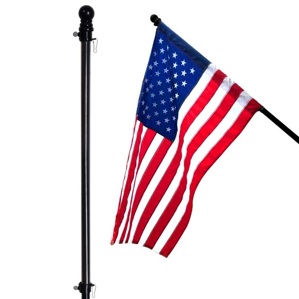 56" Pine Wooden House Flag Pole for Sleeve House Flags (28" x 40