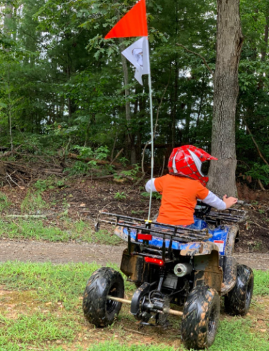 6Ft Bike Safety Flag with Fiberglass Pole & Mounting Bracket (Orange) photo review