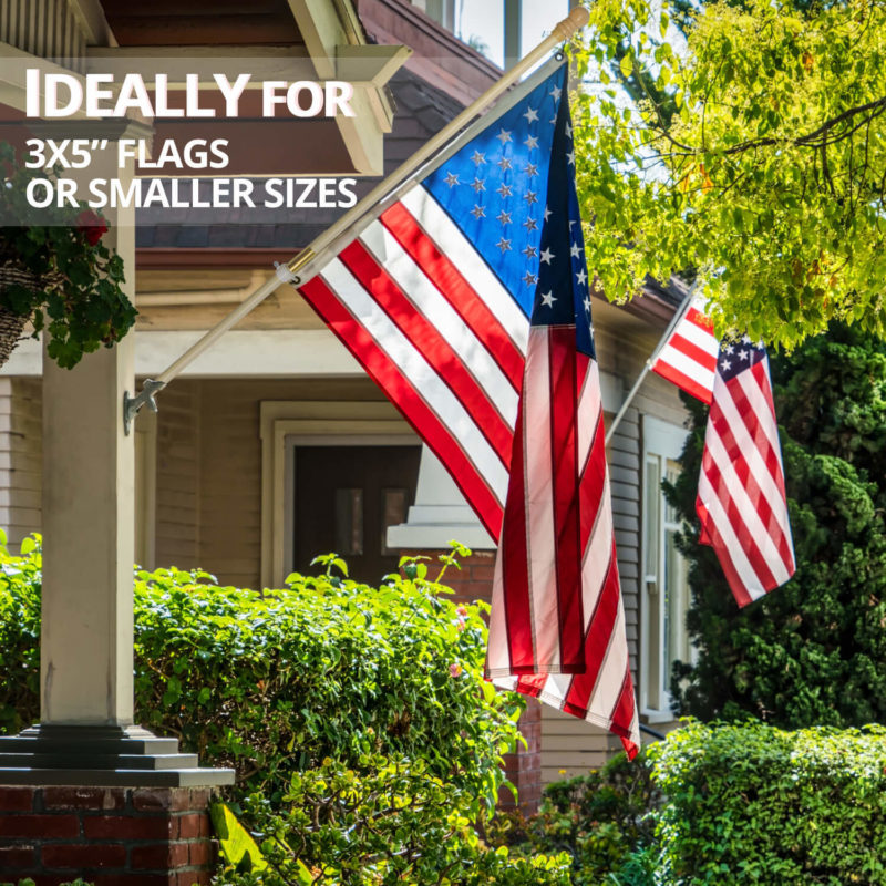 60" Solid Pine Wooden House Flagpole (0.9" Dia.) - Image 3