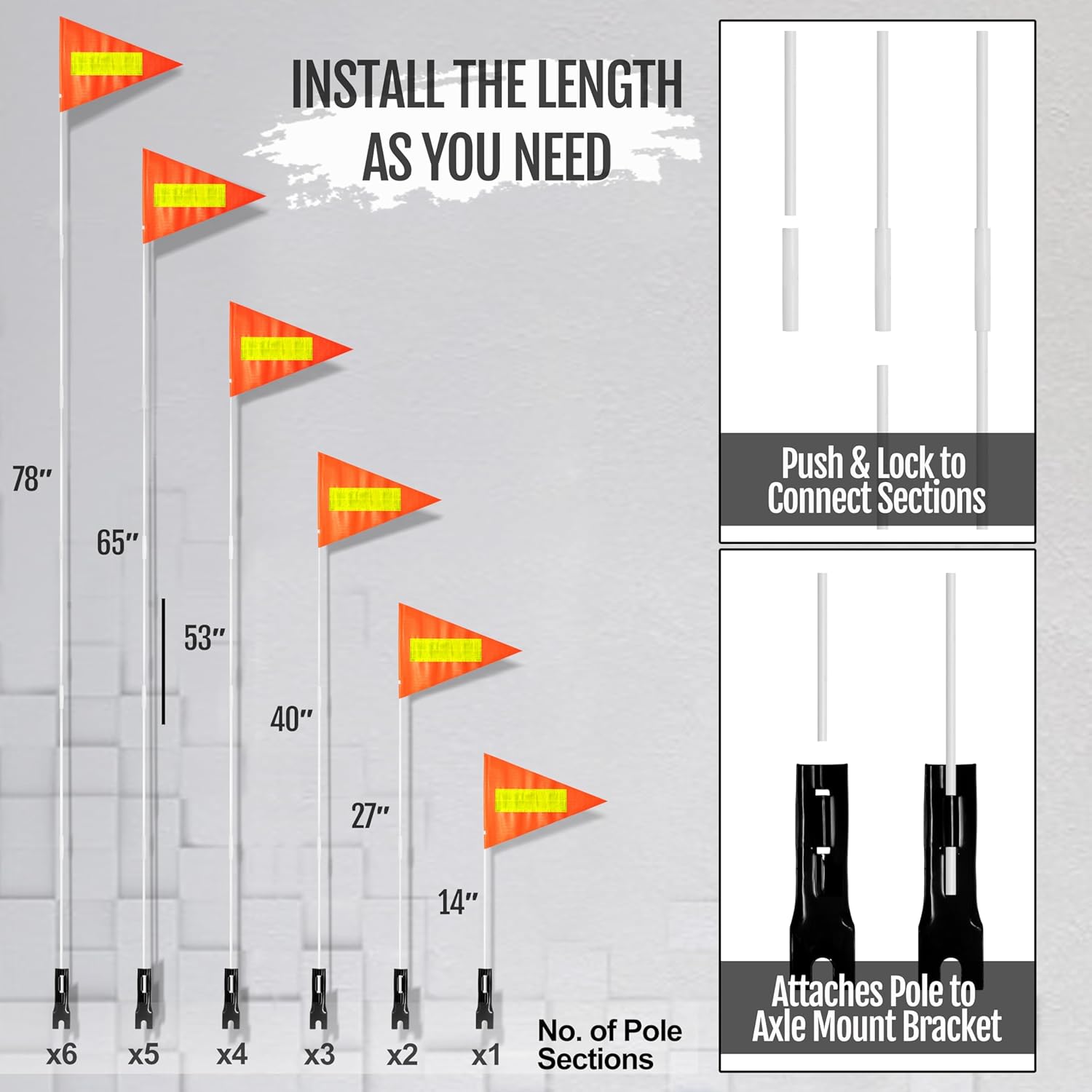 6Ft Bike Safety Flag