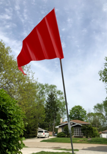 6Ft Bike Safety Flag with Fiberglass Pole & Mounting Bracket (Orange) photo review