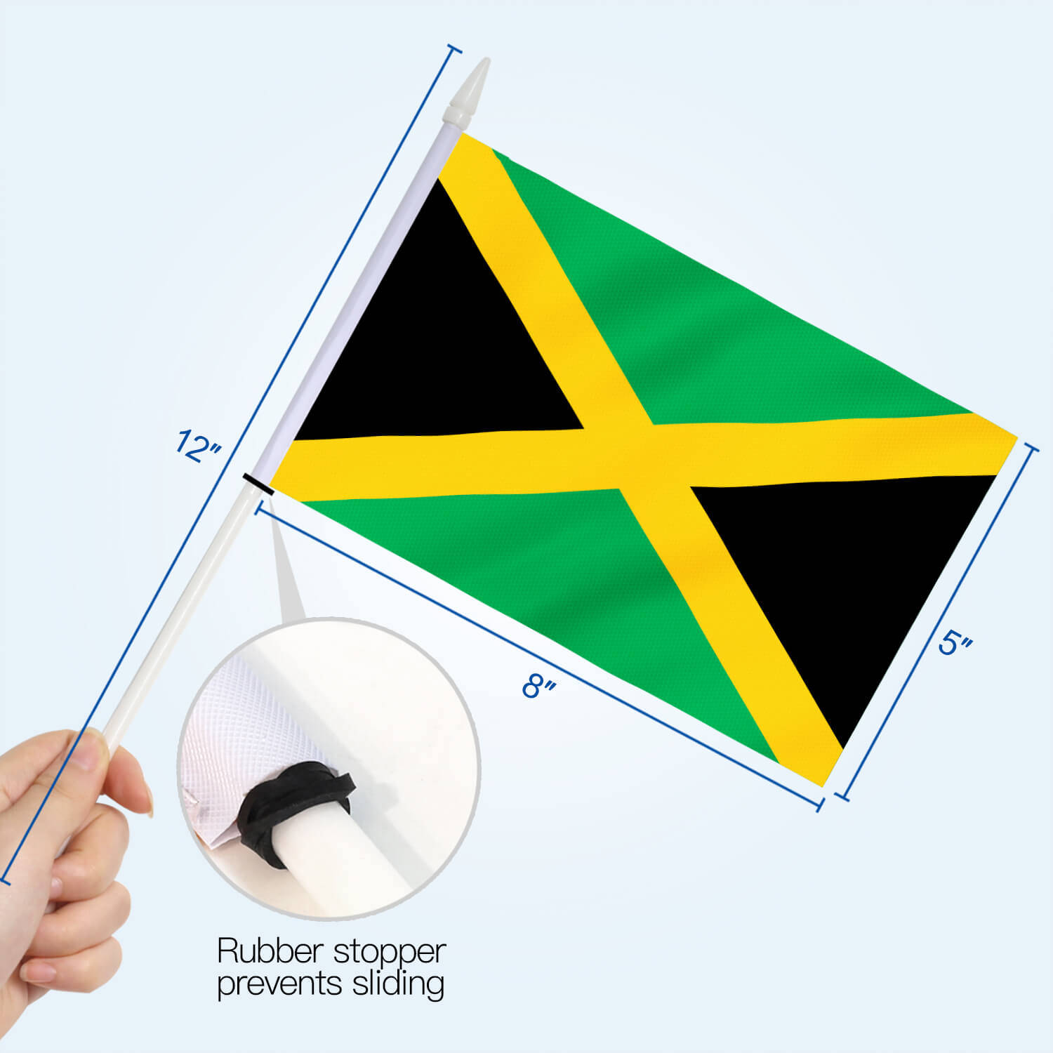 Fade Resistant & Vivid Colors 5x8 Inch with Solid Pole & Spear Top Anley Colombia Mini Flag 12 Pack Hand Held Small Miniature Colombian Flags on Stick 