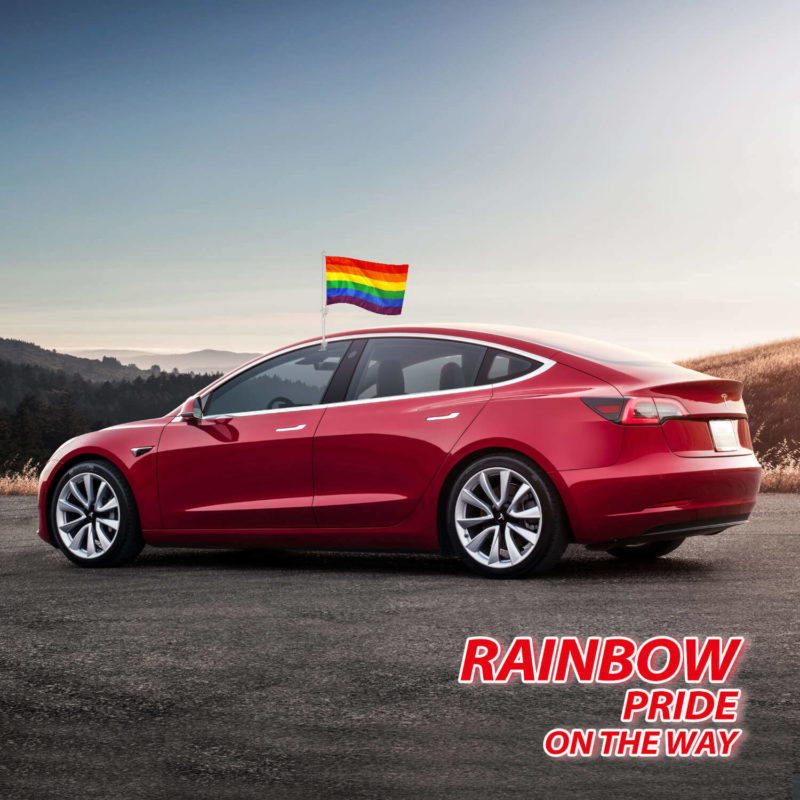 Rainbow Pride Car Window Flags (2 Pack) - 17" x 11" - Image 4