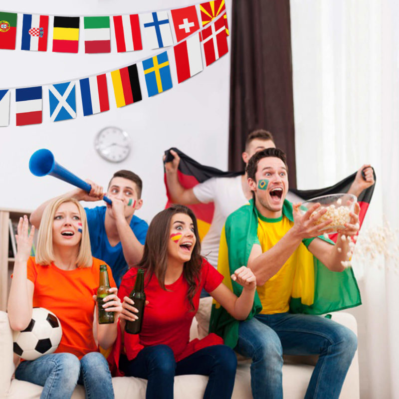 2020 European Cup Football Championship 24 Countries 25 Feet String Flags (5.5x8 Inch) - Image 7