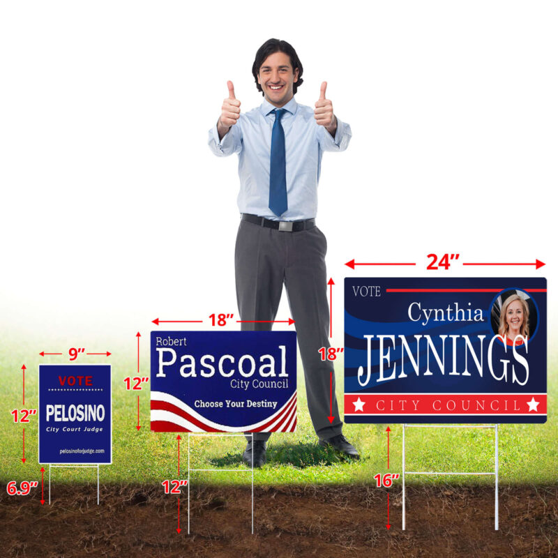 yard sign Size Options