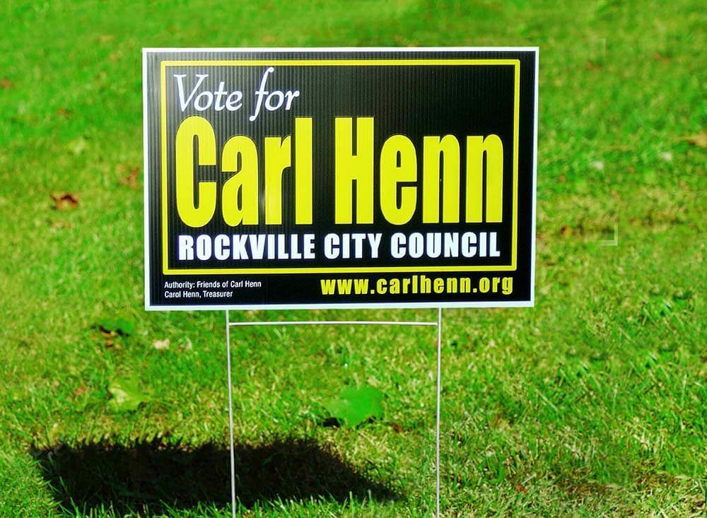 political campaign signs