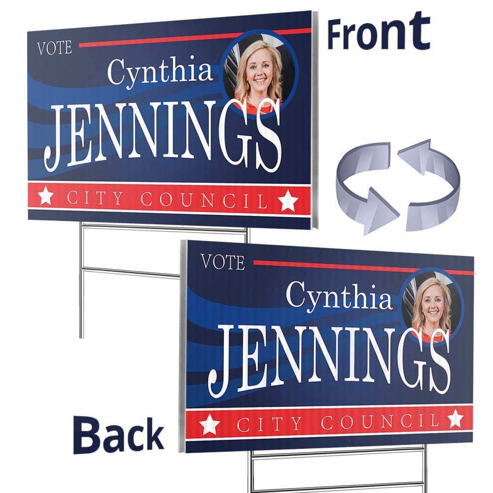 double sided custom yard signs