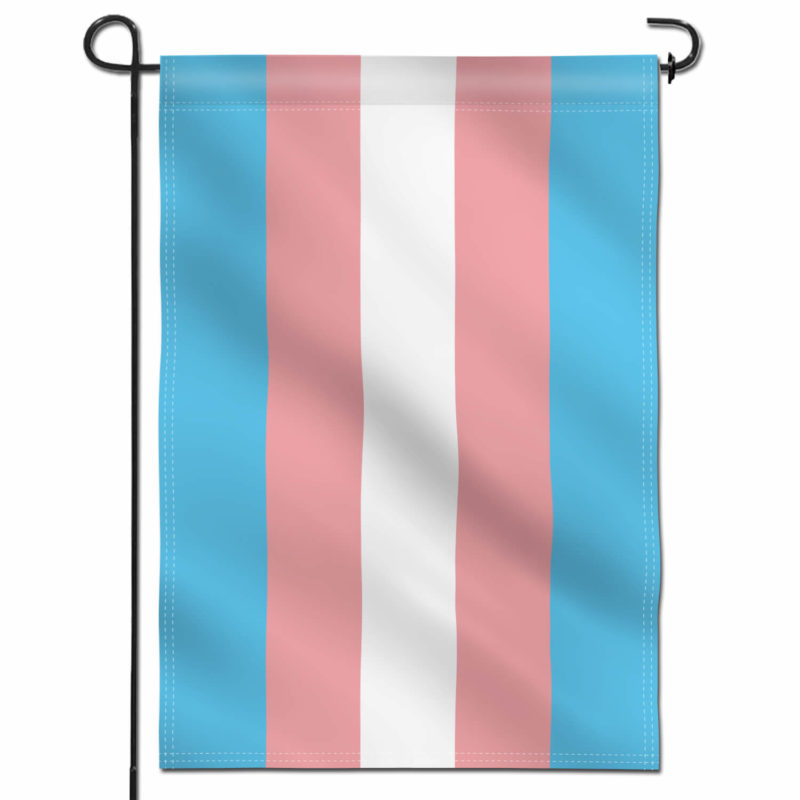 Transgender Rainbow Pride Garden Flags - 18 x 12.5 Inch
