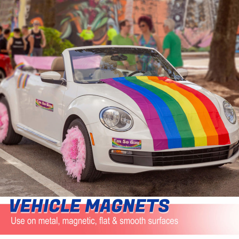 I'm So Gay I Can't Even Drive Straight Car Magnet Signs - Image 2