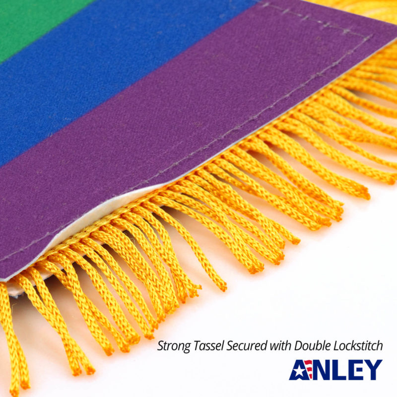 Rainbow Fringy Window Hanging Flag 4 X 6 Inch - Image 2