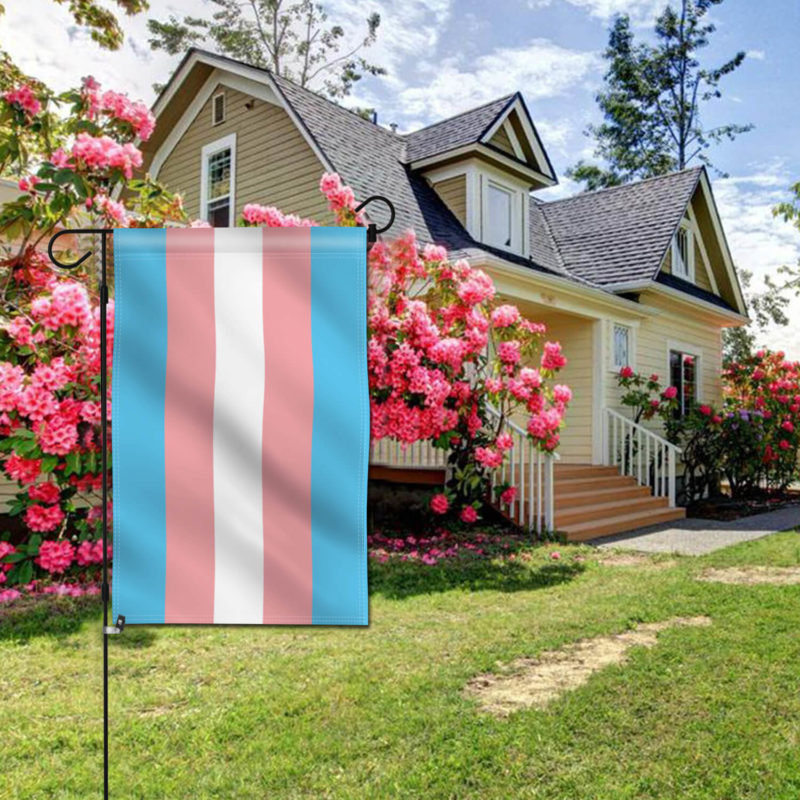 Transgender Rainbow Pride Garden Flags - 18 x 12.5 Inch - Image 3