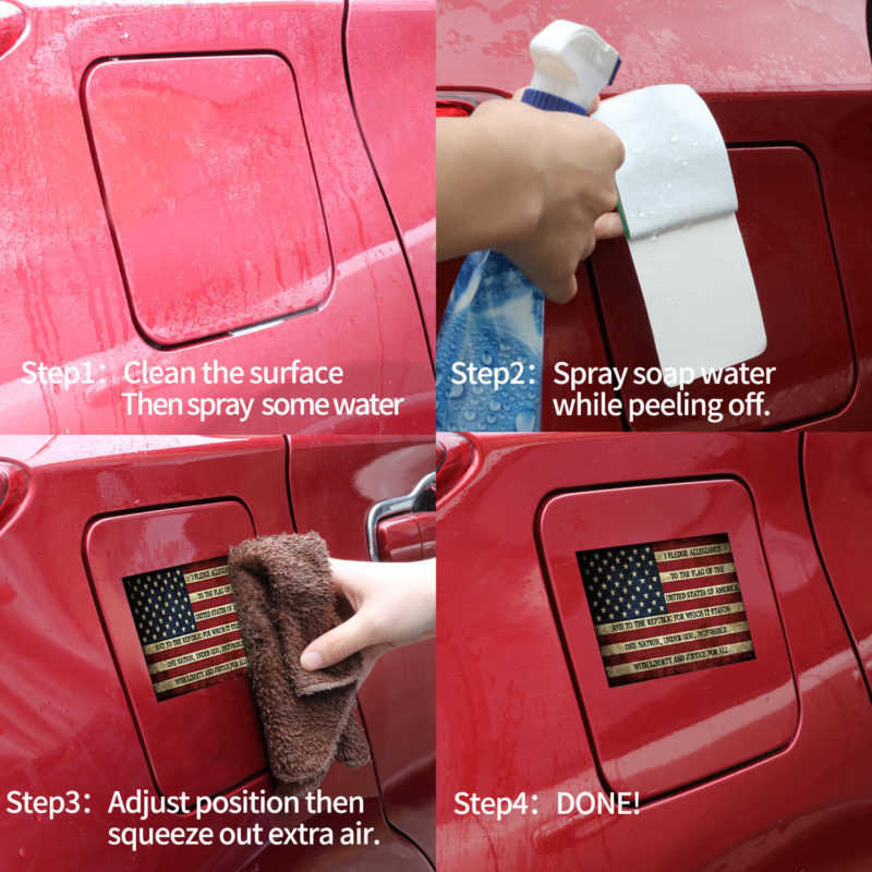 5 X 3 inch Worn American US Flag Decal - Image 3