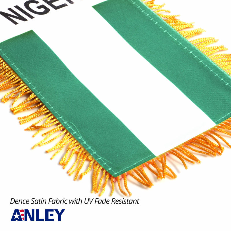 Nigeria Fringy Window Hanging Flag 4 X 6 Inch - Image 4