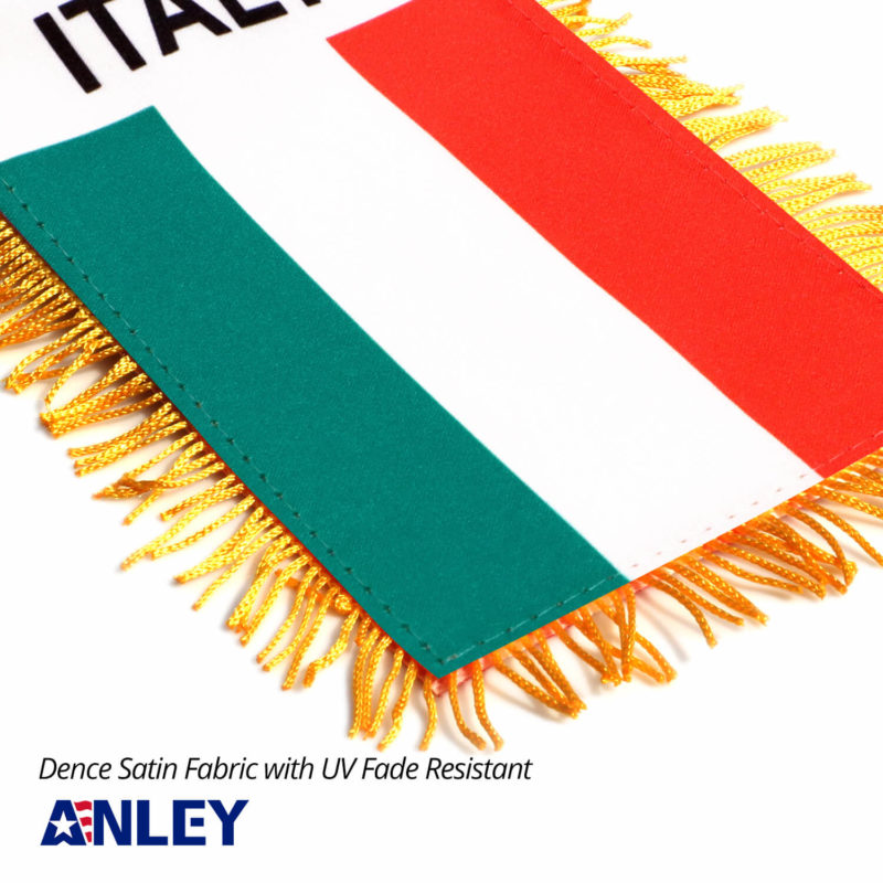 Italy Fringy Window Hanging Flag 4 X 6 Inch - Image 4