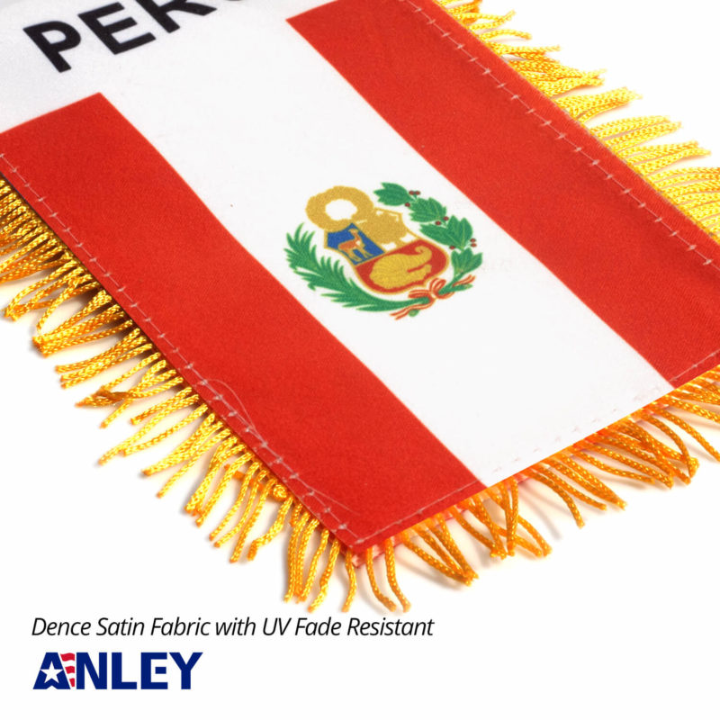 Peru Fringy Window Hanging Flag 4 X 6 Inch - Image 4