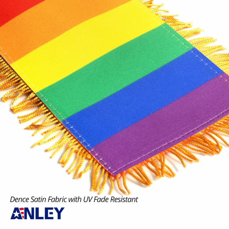 Rainbow Fringy Window Hanging Flag 4 X 6 Inch - Image 4