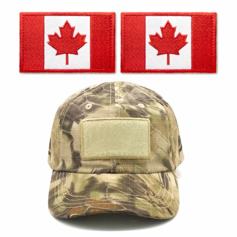 Tactical Canada Flag Embroidered Patches (2 Pack) - 2"x 3" - Image 6