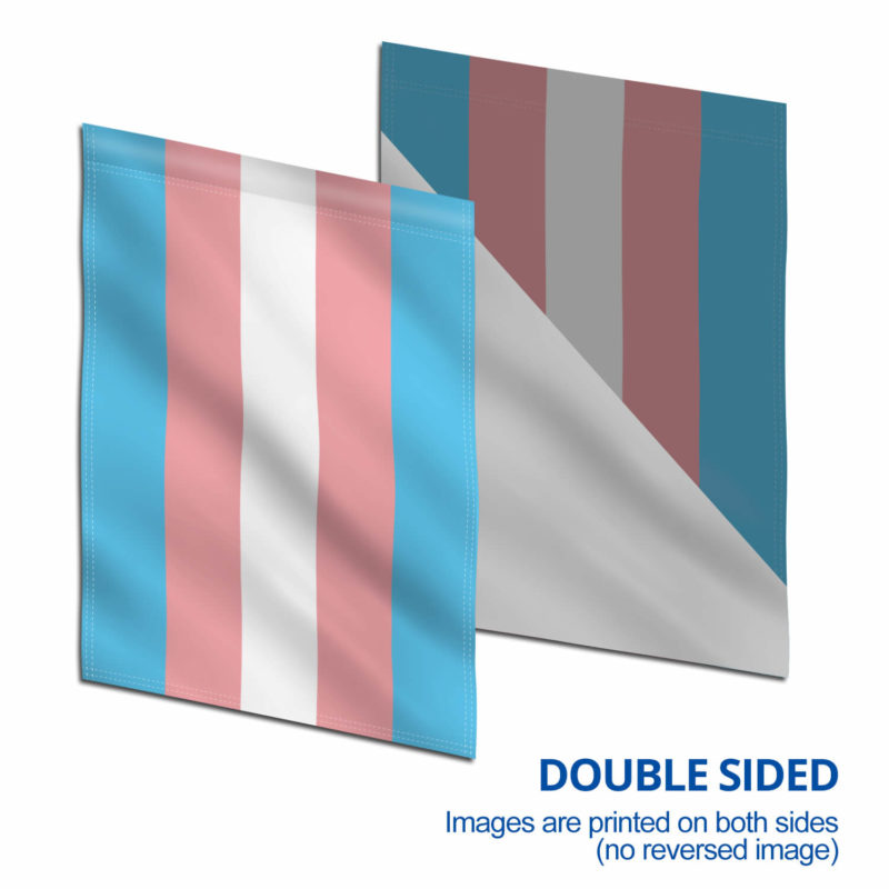 Transgender Rainbow Pride Garden Flags - 18 x 12.5 Inch - Image 5