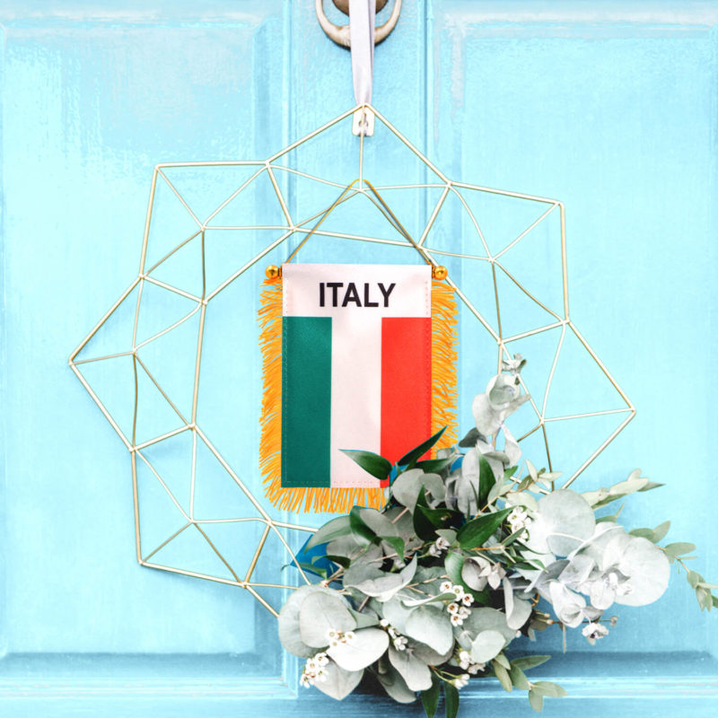Italy Fringy Window Hanging Flag 4 X 6 Inch - Image 5