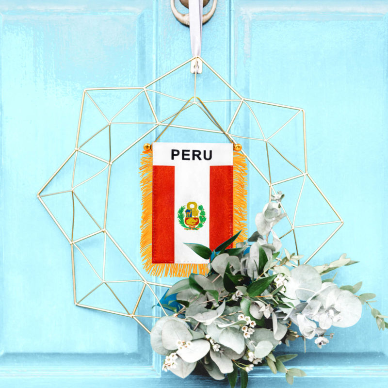 Peru Fringy Window Hanging Flag 4 X 6 Inch - Image 5