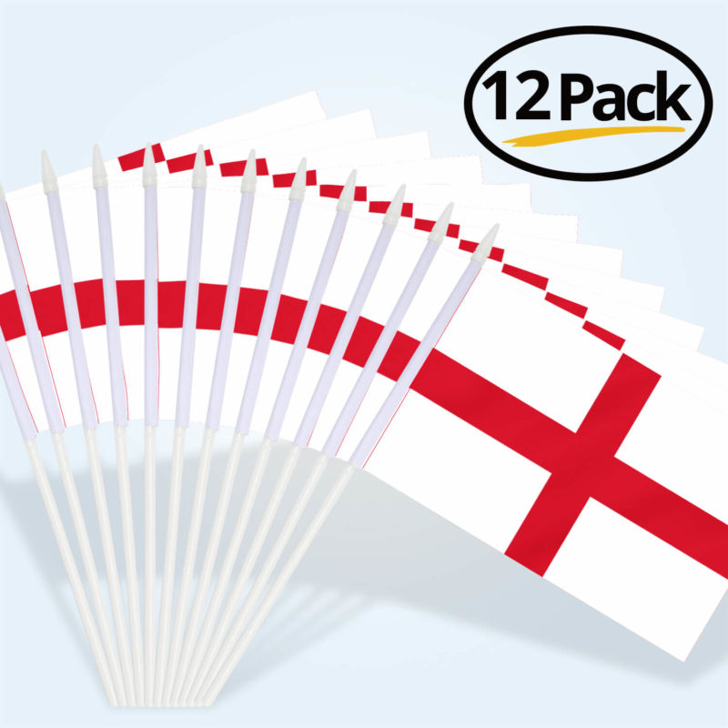 Anley 12 Pack British Union Jack UK Mini Handheld Flag - Great Britain  Flags