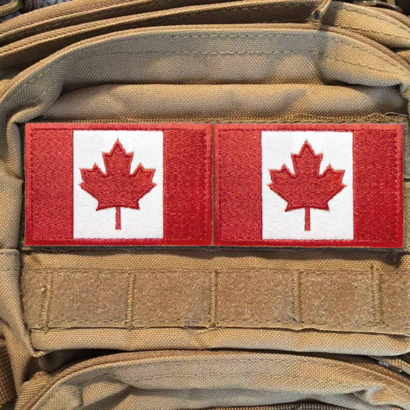 Tactical Canada Flag Embroidered Patches (2 Pack) - 2"x 3" - Image 7