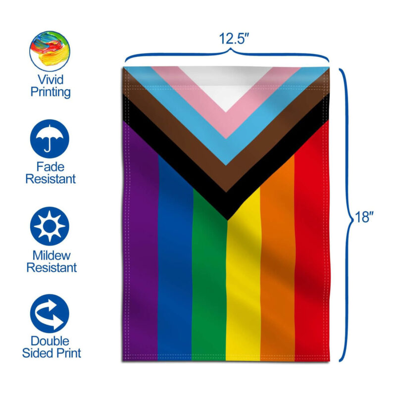 Progress Pride Rainbow Garden Flags