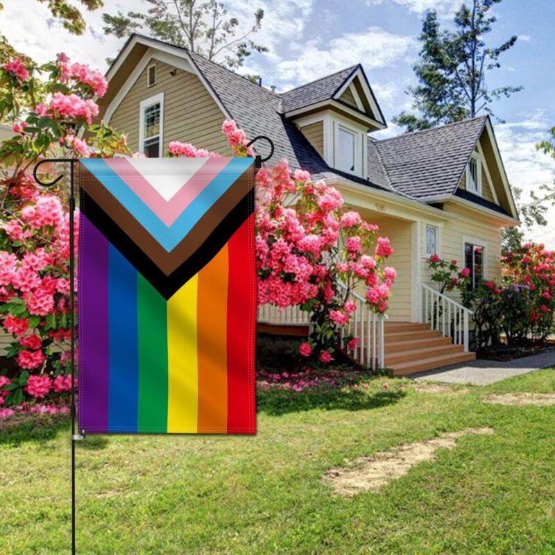 Progress Pride Rainbow Garden Flags