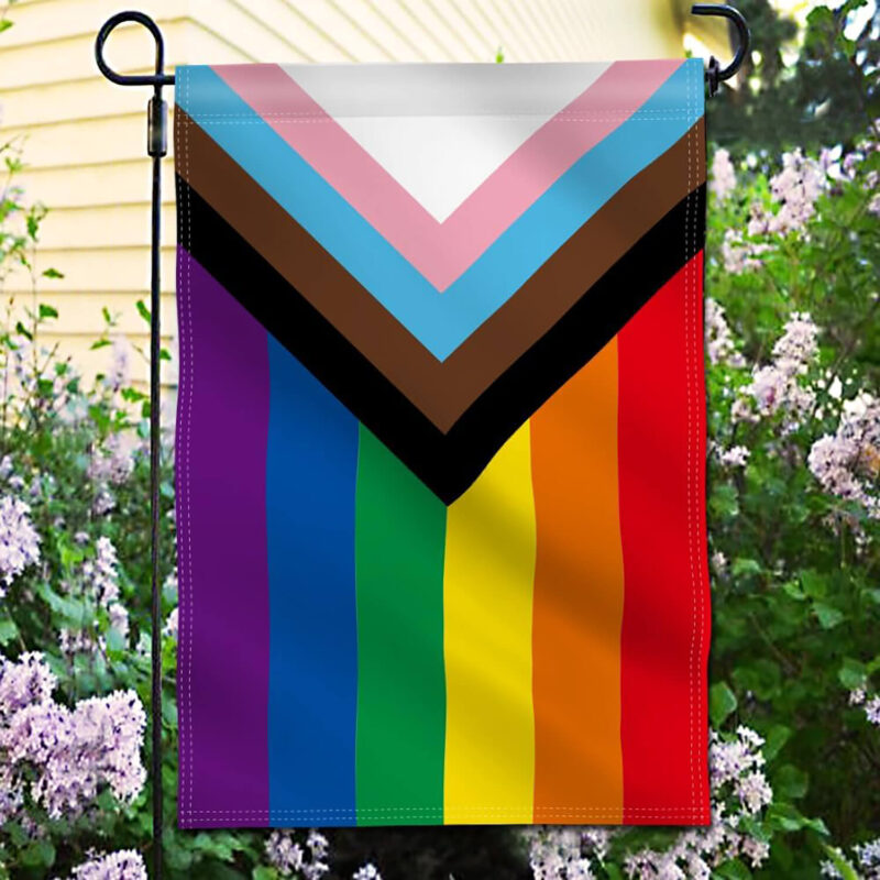 Progress Pride Rainbow Garden Flags