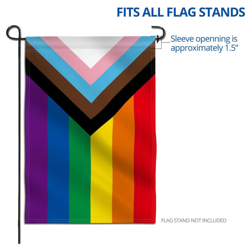 Progress Pride Rainbow Garden Flags