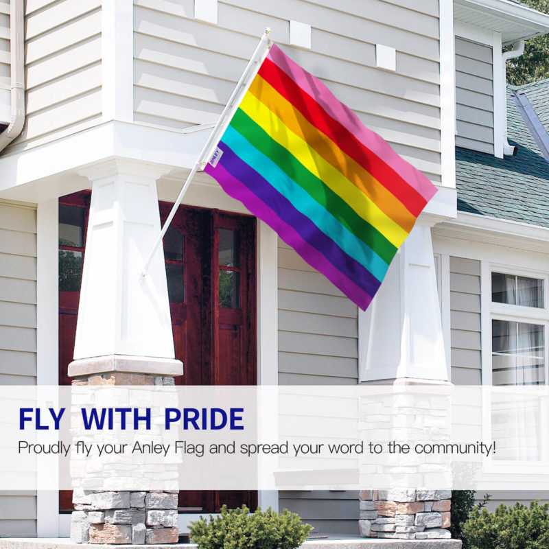 Fly Breeze 3x5 Foot Original 8 Stripe Rainbow Flag - Image 2