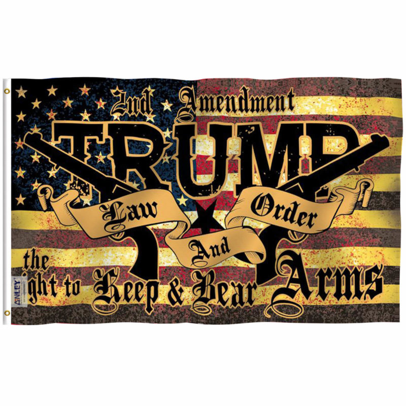 Fly Breeze 3x5 Foot Trump Law & Order 2nd Amendment Guns Flag