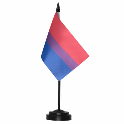 Bisexual Bi Pride Deluxe Desk Flag - 6 x 4 Inch