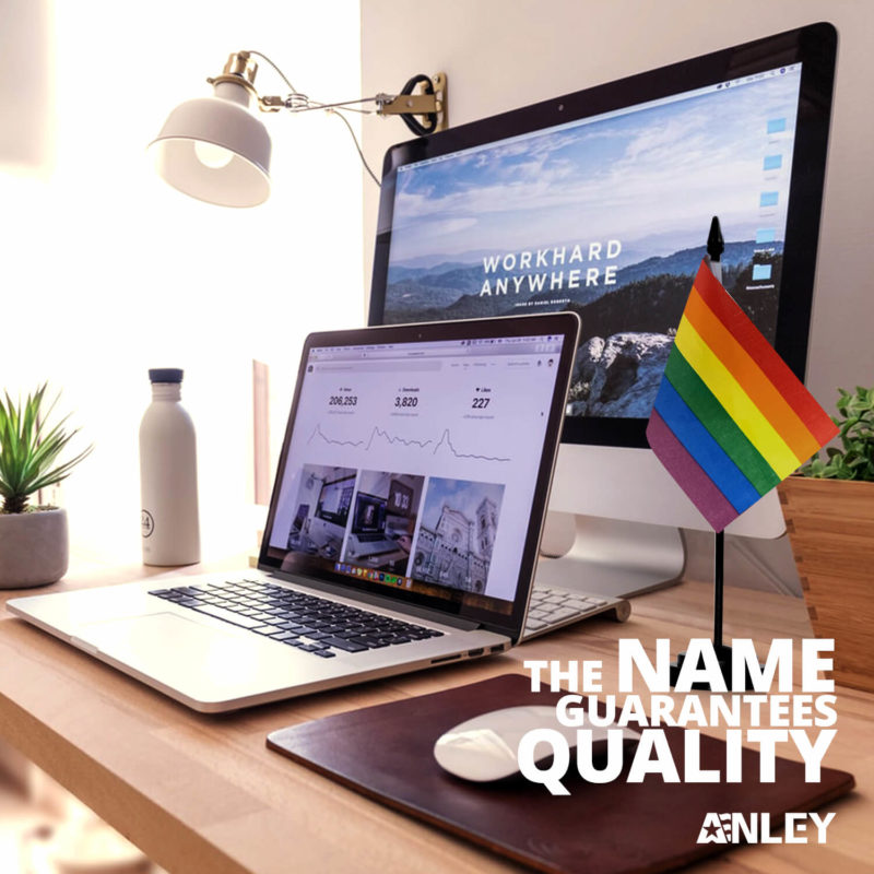 Rainbow Desk Flag Set - 6 x 4 Inch - Image 2