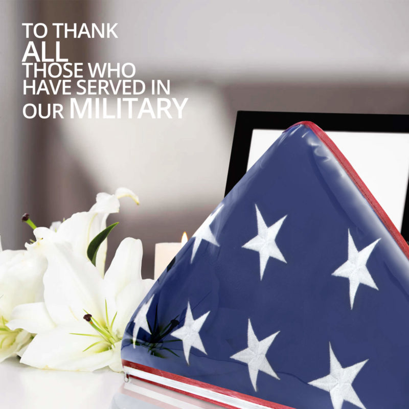 Vinyl Memorial Flag Display Bag with Zipper - Image 5