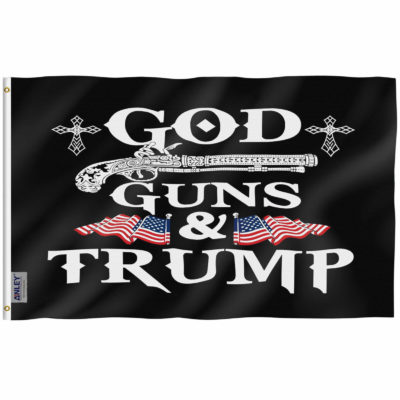 trump and guns flag
