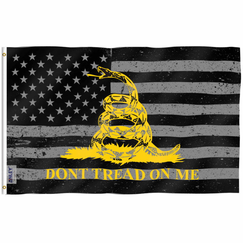 Fly Breeze 3x5 Foot Don't Tread On Me Gadsden Black American Flag