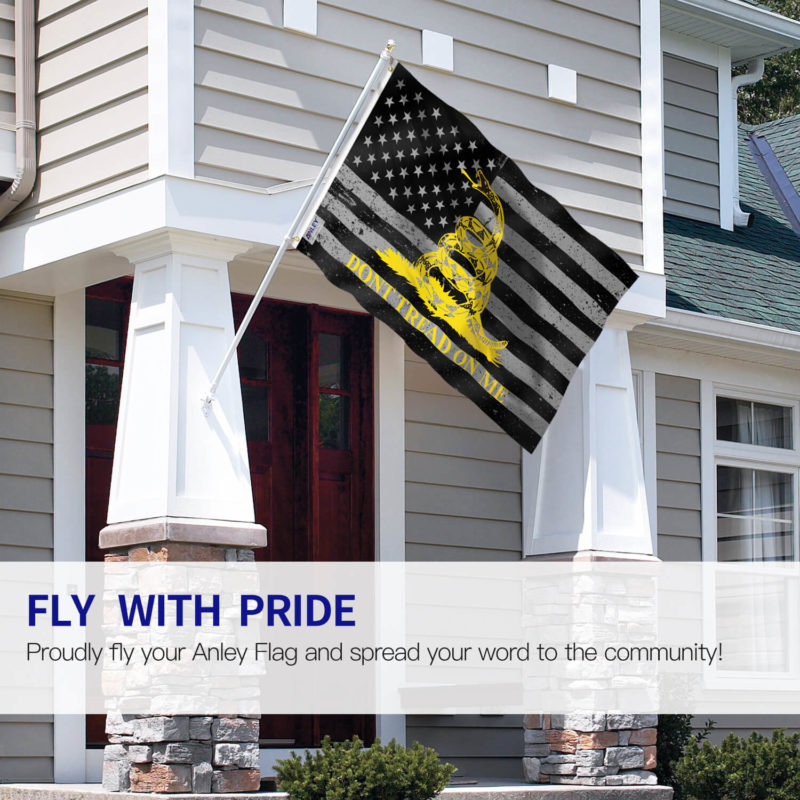Fly Breeze 3x5 Foot Don't Tread On Me Gadsden Black American Flag - Image 2