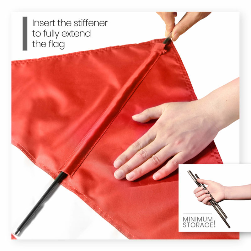 Diver Down Warning Flag with Removable Stiffening Pole 20 x 24 Inch - Image 3