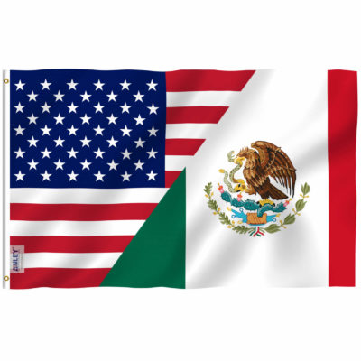 Fly Breeze 3x5 Foot America Mexico Friendship Flag