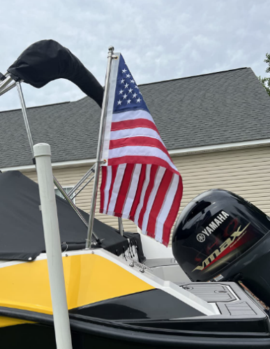 Marine Grade Boat Mount Flagpole Kit with Flag Pole and Mounting Base photo review