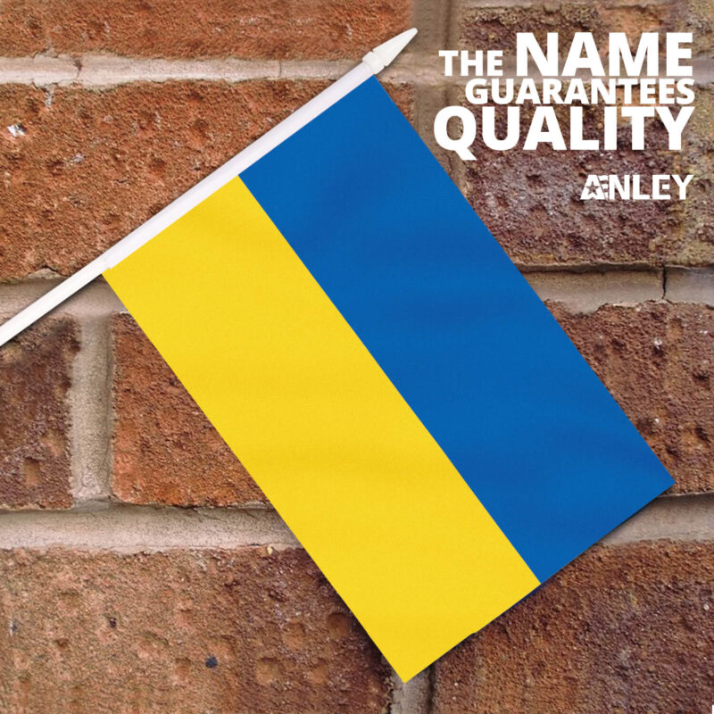 Ukraine Stick Flags 5x8 inch (Pack of 12) - Image 2