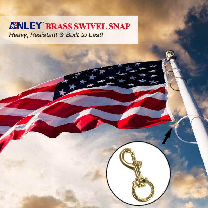 1 Pair Brass Swivel Snap Hook - 3.3 Inch - Image 3