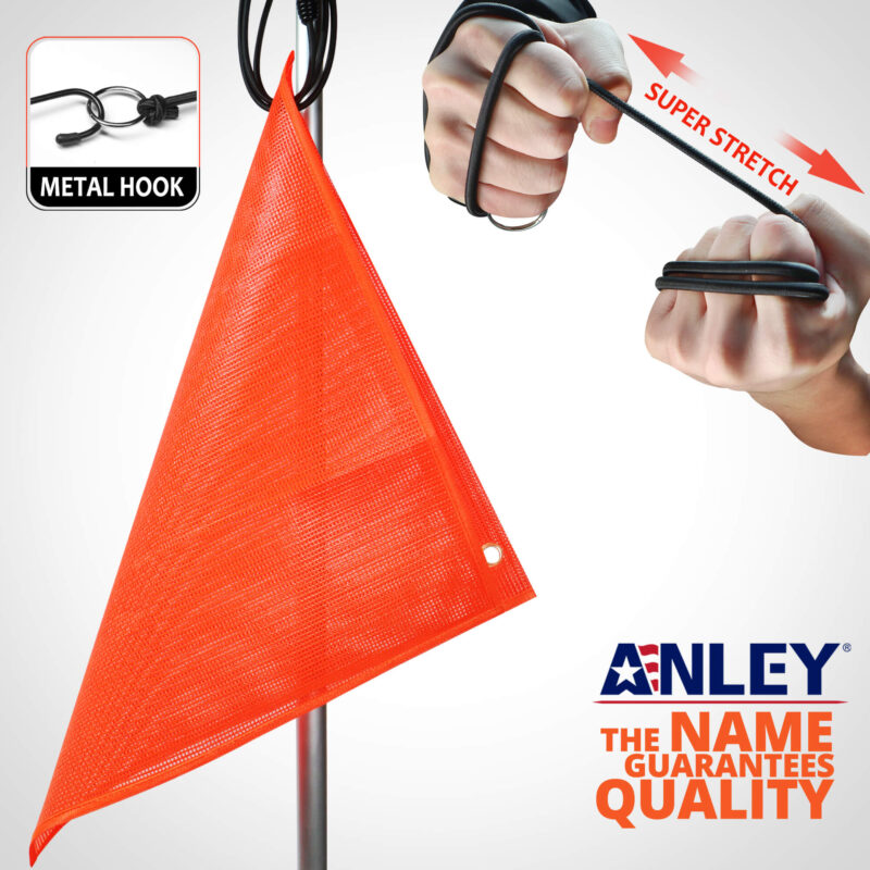 18x18 Inch Orange Warning Sign & Safety Flags for Truck, Trailer, Car & Oversize Load Vehicle - Image 4